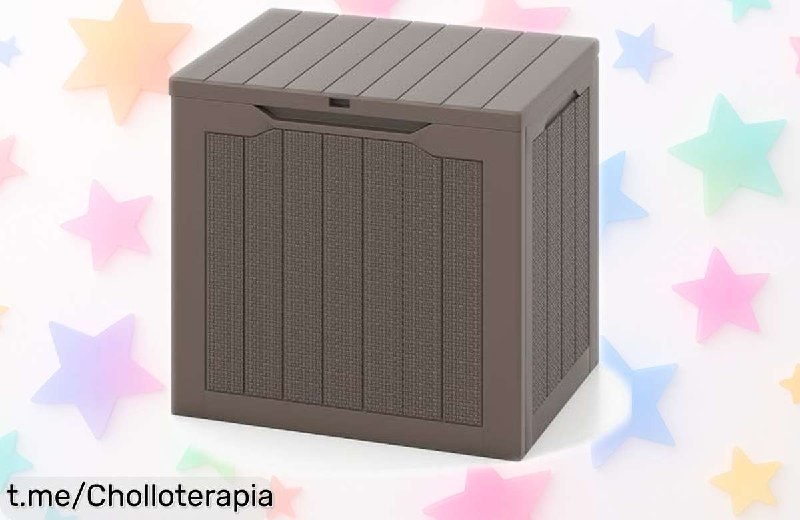 Baúl Giantex Resistente Impermeable con Tapa y Cierre para Exterior