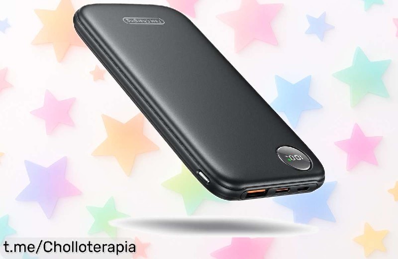 Power Bank 10000mAh Carga Rápida 22.5W con Pantalla LCD y USB-C