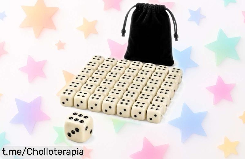 100 Dados Amarillos de Acrílico con Bolsa de Terciopelo