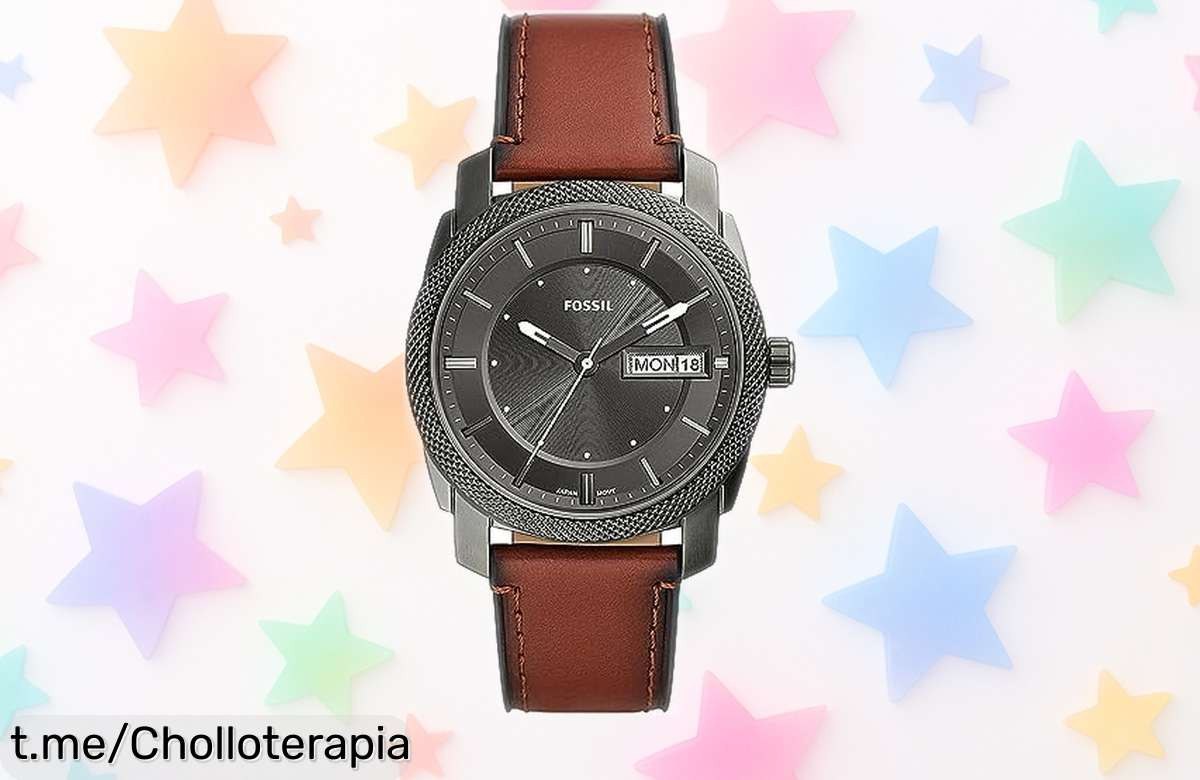 Reloj Fossil Machine para Hombre - Acero Inoxidable y Piel