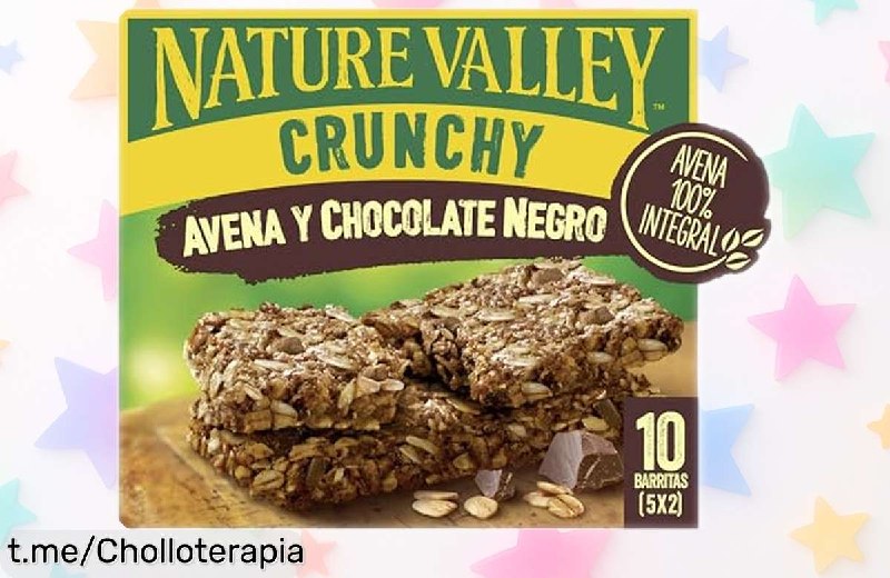 Nature Valley Crunchy Avena Integral y Chocolate Negro - Pack 5 Dobles