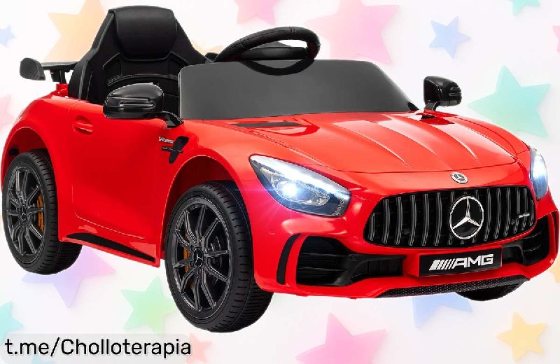 Coche Eléctrico Infantil Mercedes-Benz AMG GTR 12V con Música y Luces