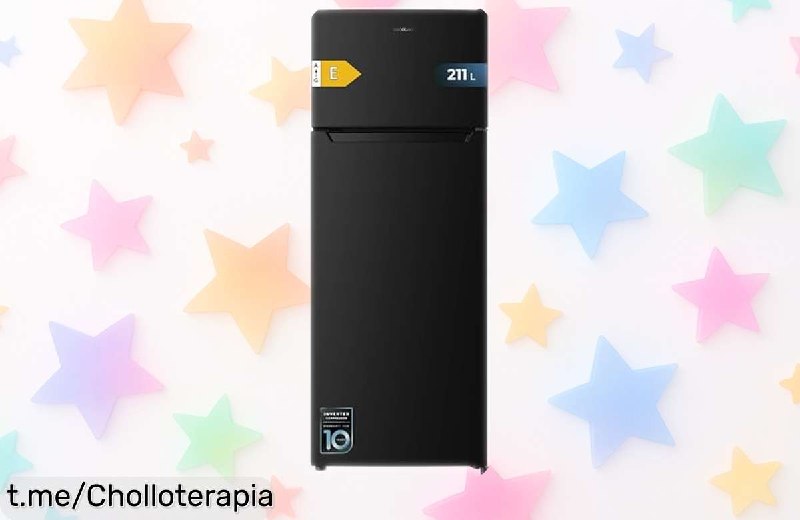 Cecotec Frigorífico 2 Puertas Bolero CoolMarket 211L - Capacidad y Diseño Inteligente