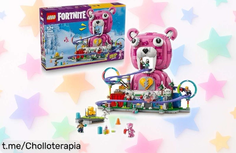 LEGO Fortnite Caverna Descontrol 77082 con Montaña Rusa y 6 Minifiguras