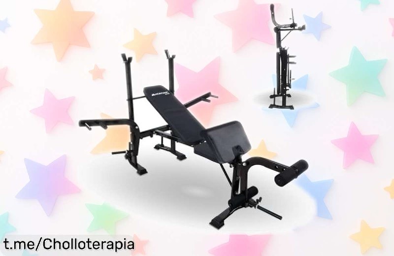 Banco Mobiclinic Fitness Ajustable y Plegable para Entrenamiento Completo